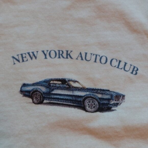 Men's Abercrombie & Fitch Cream Tee with Car Design - Size S - Picture 3 of 6
